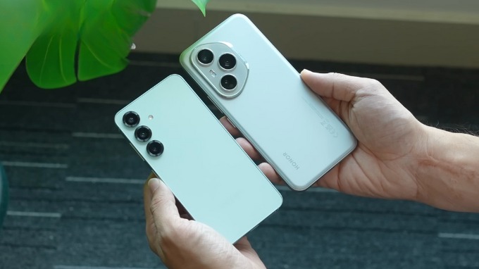 So sánh HONOR 400 Pro và 007Win nhà cái Galaxy S25 về thiết kế