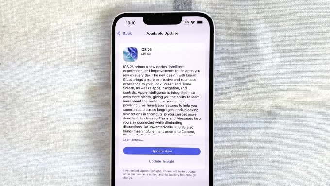 Cập nhật iOS để đảm bảo kết nối ổn định