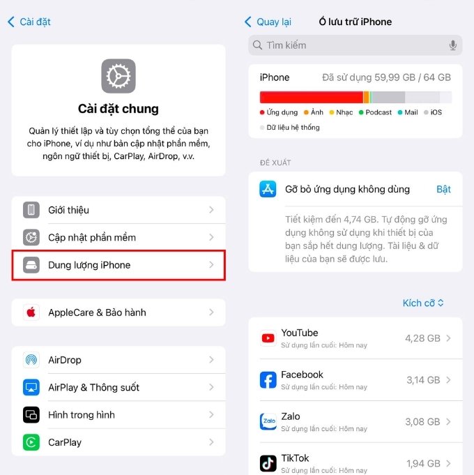 Dọn dẹp bộ nhớ để tạo thêm không gian lưu trữ