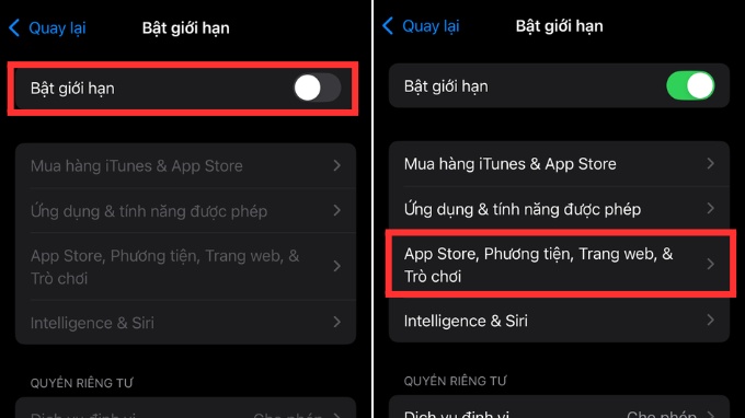 Đối với ứng dụng từ App Store