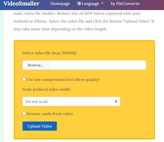 Sử dụng Video Smaller để giảm 007Win.com Số #1 Tặng 77K video miễn phí