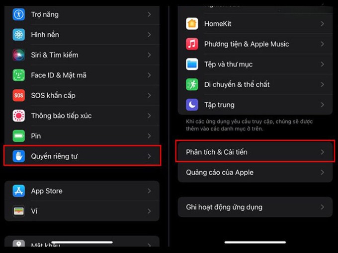 Nhận biết iPhone đã thay linh kiện với hai dòng chữ Panic Full và Reser Counter