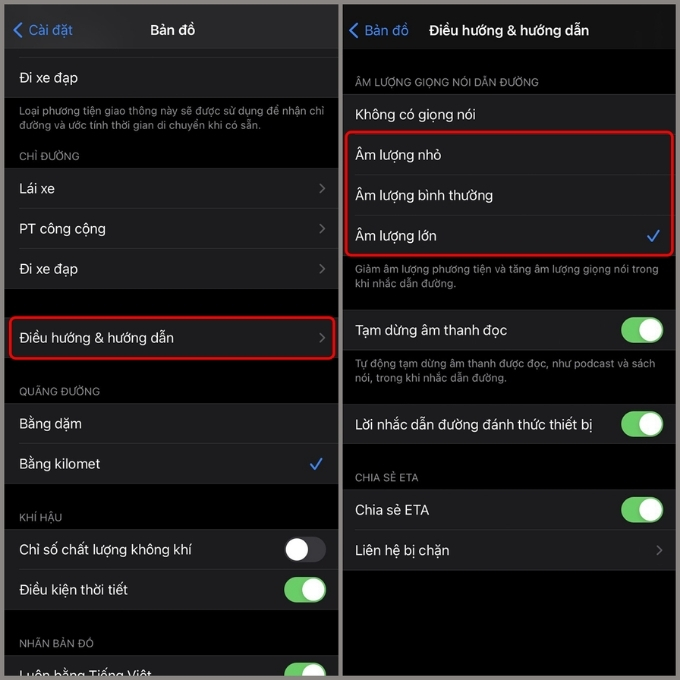 Cách bật chỉ đường bằng giọng nói trên iPhone với Apple Maps