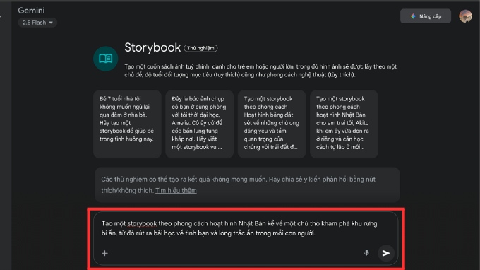 Cách tạo sách truyện bằng AI với Gemini Storybook