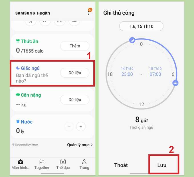 Cài đặt cho 007Win nhà cái Health theo dõi giấc ngủ