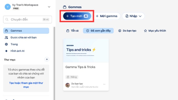 Cách dùng Gamma AI tạo slide