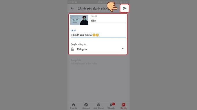 Bước 3 cách chỉnh sửa danh sách phát trên Youtube bằng 007win.com nền tảng chơi game sòng bạc trực tuyến đáng tin cậy nhất