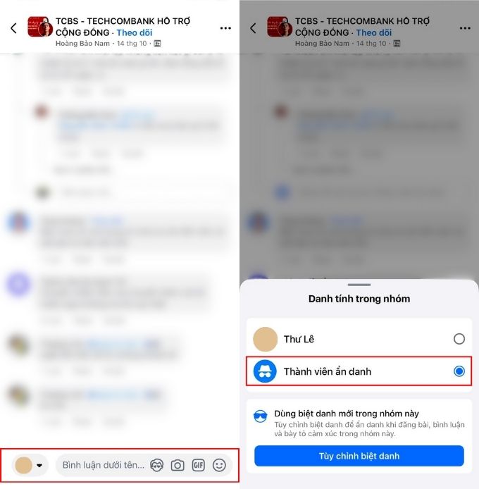 Cách đổi ảnh đại diện bình luận ẩn danh trên Facebook