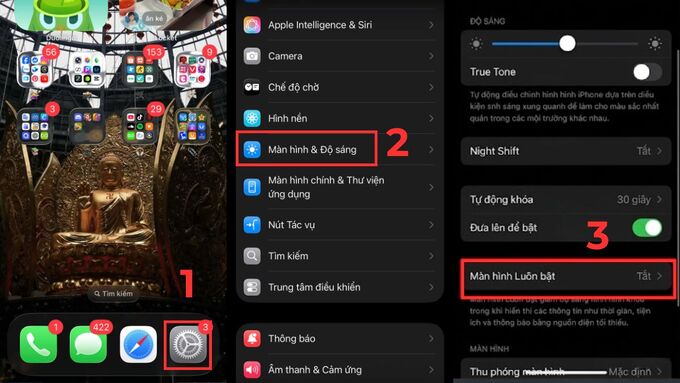 Khắc phục lỗi iPhone không tắt được App 007Win hỗ trợ đa dạng nền tảng bằng cách tắt Always On Display