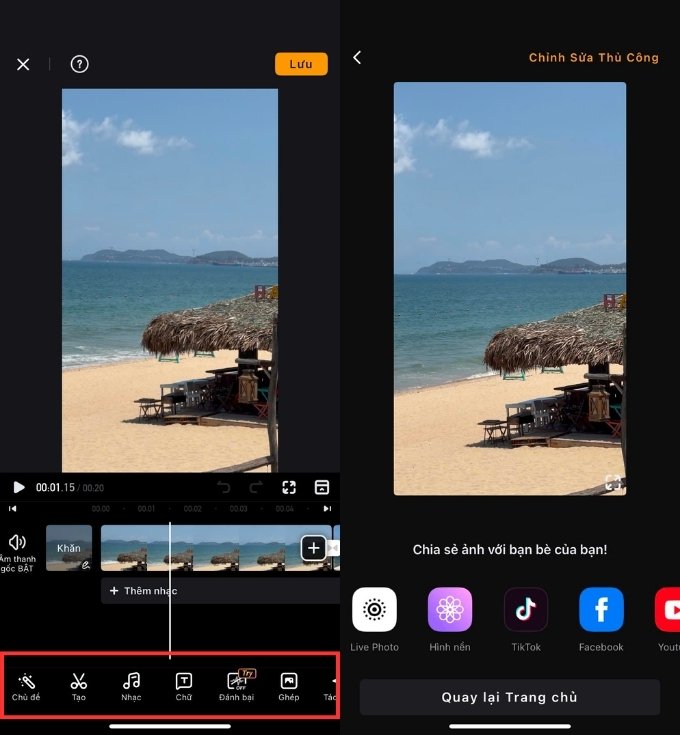 Cắt ghép video trên iPhone bằng ứng dụng Viva Video