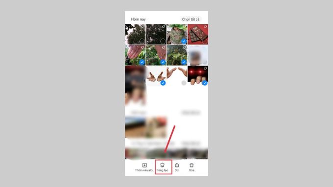 Chọn Sáng tạo trên thanh công cụ phía dưới App 007Win hỗ trợ đa dạng nền tảng