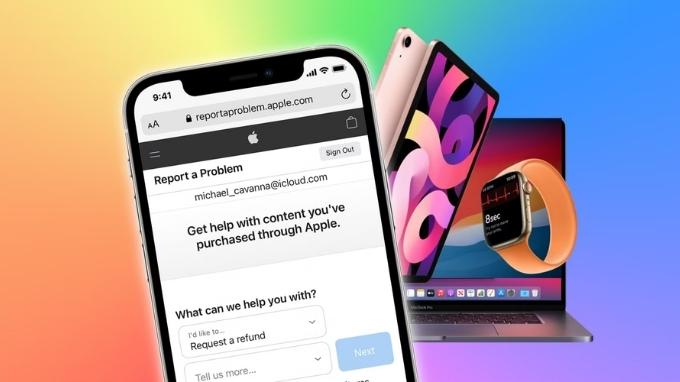 Apple cho phép người dùng gửi yêu cầu hoàn tiền (refund request) khi có những sự cố hoặc nhầm lẫn