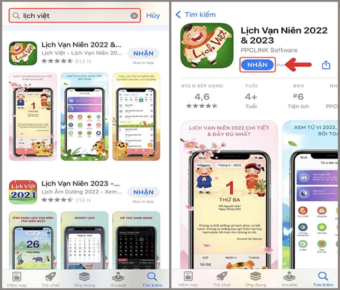 Hướng dẫn cách cài lịch âm cho iPhone bằng ứng dụng bên thứ ba