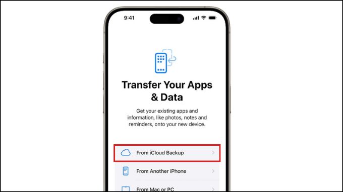 Cách chuyển dữ liệu sang iPhone 17 bằng iCloud