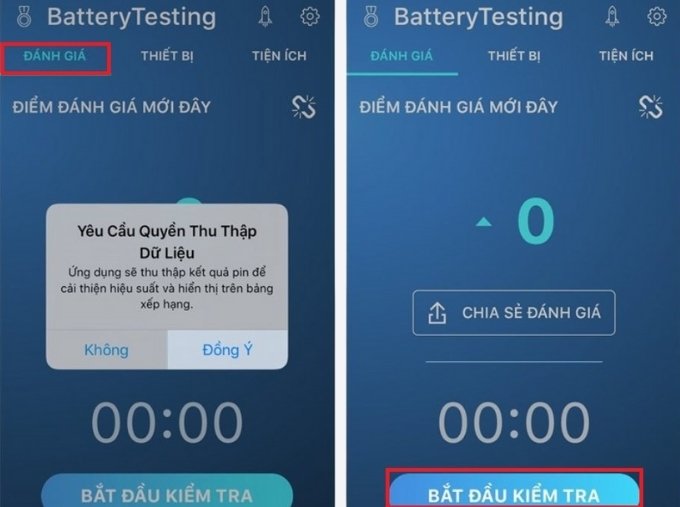 Kiểm tra pin iPhone qua ứng dụng Battery Testing