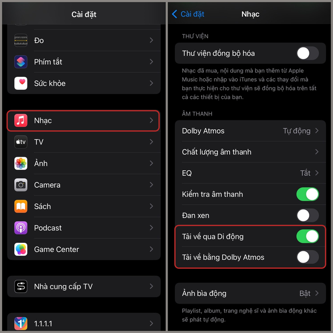 Nghe và lưu trữ xuống iDevice để nghe offline
