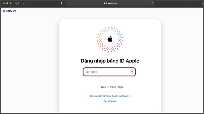 Người dùng là chủ sở hữu iPad và tài khoản iCloud
