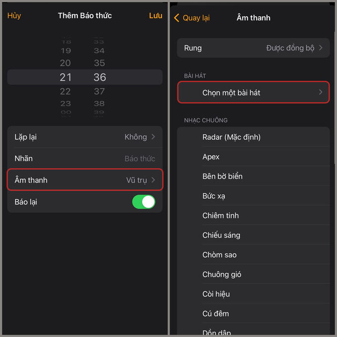 Đặt báo thức