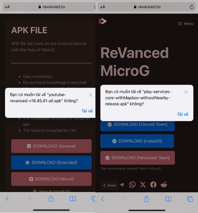 Cách tải ứng dụng Youtube ReVanced