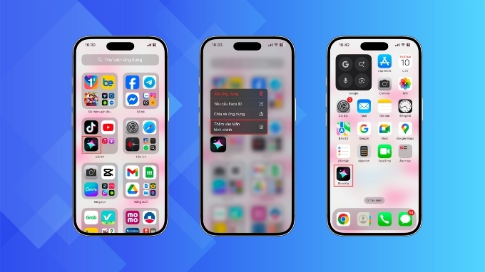 Cách đưa ứng dụng ra App 007Win hỗ trợ đa dạng nền tảng chính trên iPhone bằng thao tác nhấn - giữ