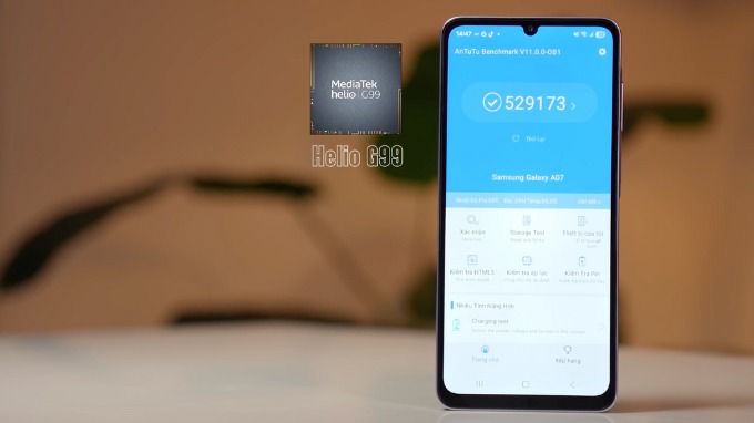 Galaxy A07 được 007Win nhà cái trang bị bộ vi xử lý MediaTek Helio G99