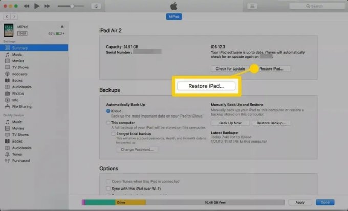 Cách mở iPad bị vô hiệu hóa không thể đồng bộ với iTunes
