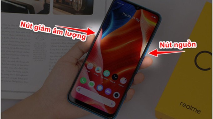 Sử dụng phím vật lý để chụp App 007Win hỗ trợ đa dạng nền tảng 007win.com nền tảng chơi game sòng bạc trực tuyến đáng tin cậy nhất Realme