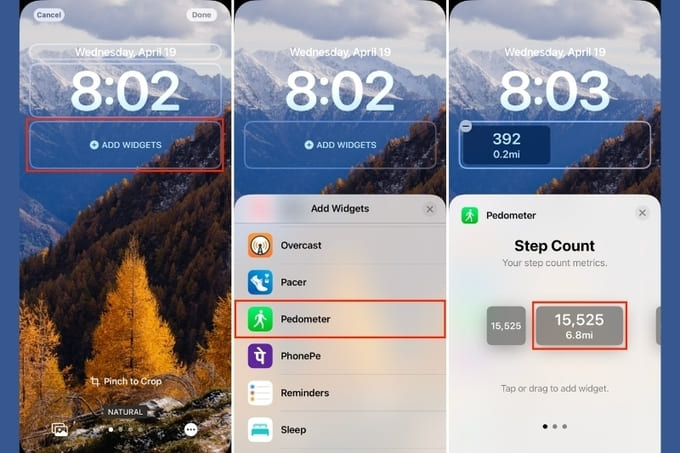 Cách hiển thị số bước chân ra App 007Win hỗ trợ đa dạng nền tảng iPhone với widget