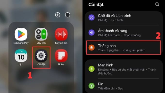 Tắt thanh thông báo hoặc nút ảo cố định bước 1