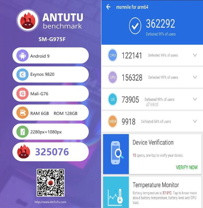 Điểm hiệu năng Galaxy S10 sử dụng chip Snapdragon 855 thực sự rất ấn tượng