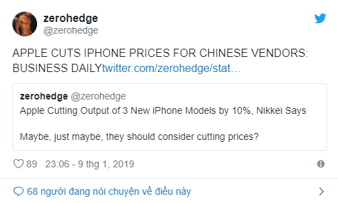Thông tin về Apple iPhone được đăng tải