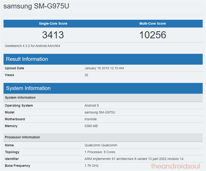 Galaxy S10 Plus lộ điểm hiệu năng cực khủng trên Geekbench