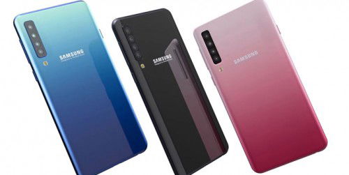 Galaxy A50 được trang bị màn hình V-Infinity và 3 camera mặt sau