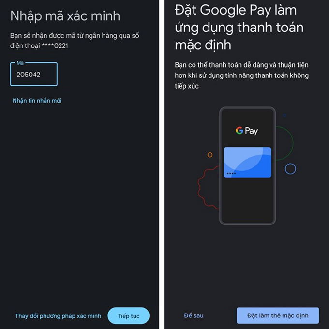 Cách thức liên kết thẻ ngân hàng với tài khoản Google Pay: Bước 6