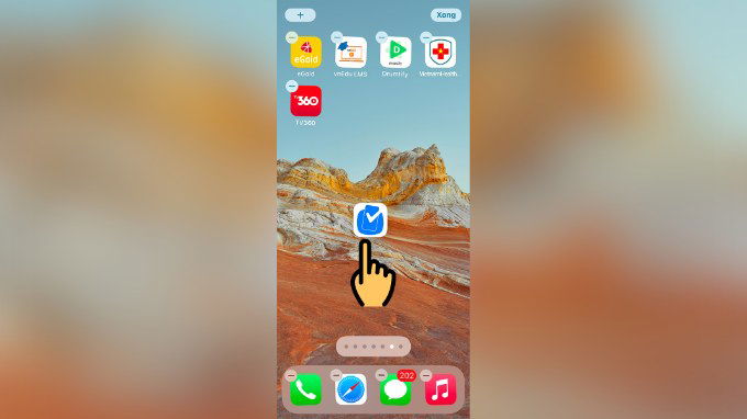 Bước 2 di chuyển nhiều ứng dụng cùng lúc trên màn hình iPhone