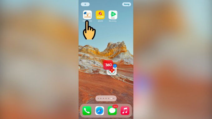 Bước 3 di chuyển nhiều ứng dụng cùng lúc trên màn hình iPhone
