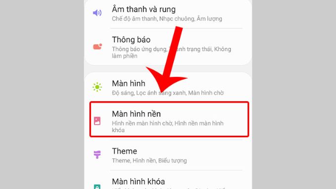 Đổi hình nền trên Android