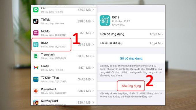 Bước 2 xóa các ứng dụng không rõ nguồn gốc