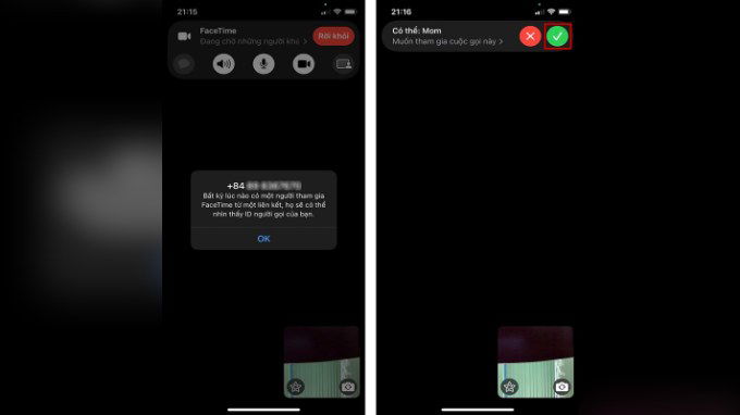 Bước 3 sử dụng FaceTime trên thiết bị Android hoặc máy tính Windows