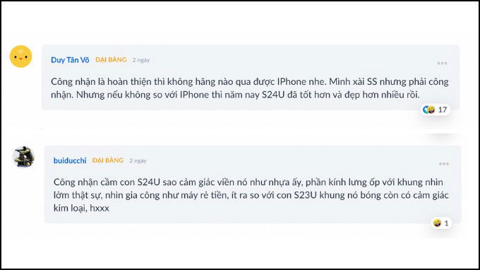 Đánh giá tiêu cực về Galaxy S24 Ultra