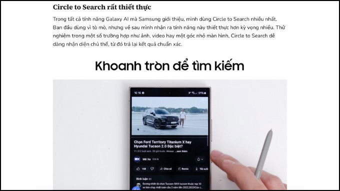 Tính năng Circle to Search trên Galaxy S24 Ultra