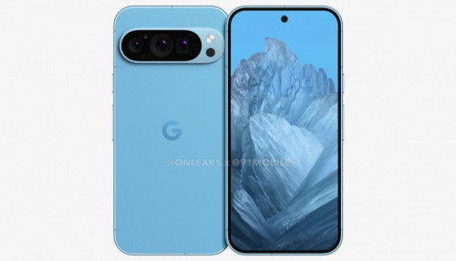 Rò rỉ hình ảnh kết xuất Google Pixel 9 cho thấy cụm ba camera phía sau