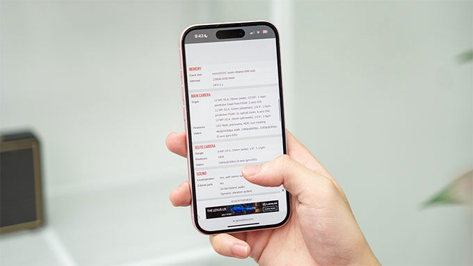 Hiệu năng iPhone 15 512GB đủ dùng nhờ chip A16 Bionic