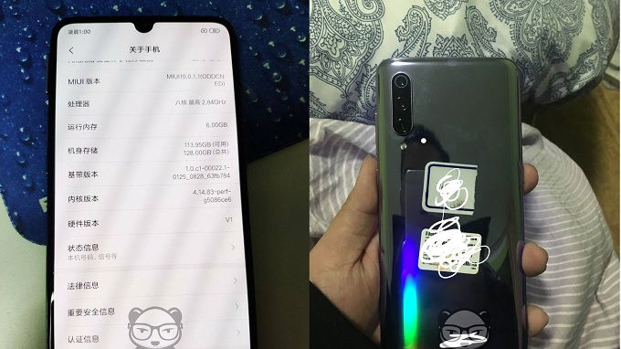 Cấu hình rò rỉ của chiếc Mi 9