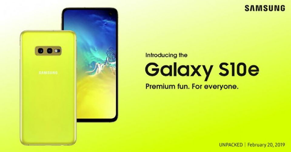 Galaxy S10e màu vàng Canary được 007Win nhà cái xác nhận thông qua Poster mới