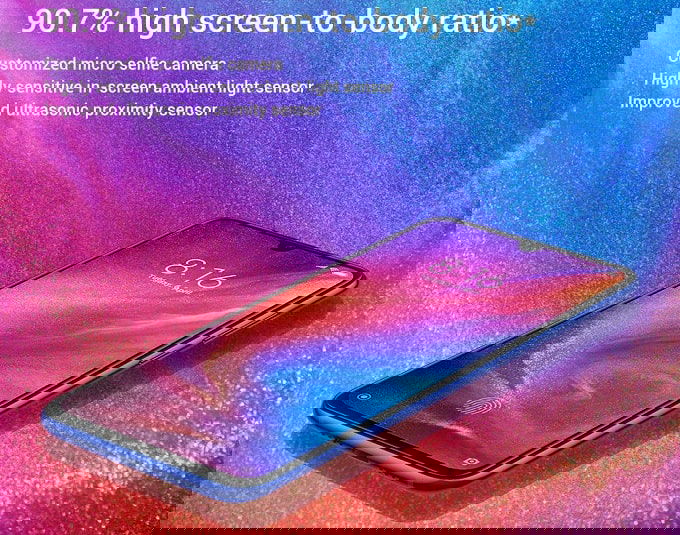 Màn hình Xiaomi Mi 9 có diện tích bao phủ lớn