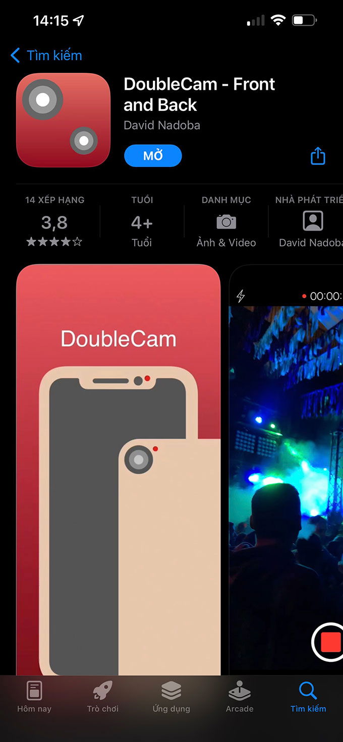 Nâng cấp iPhone bằng các việc quay video bằng 2 camera một lúc