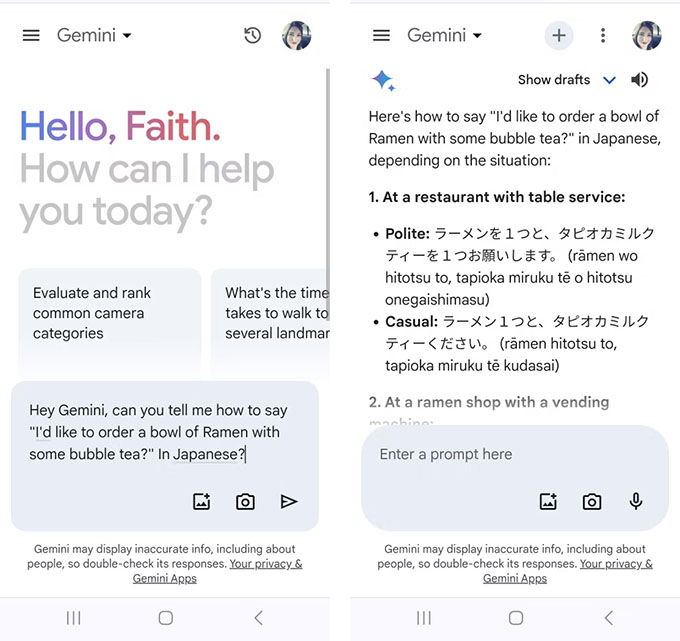 Hãy nhờ Gemini giúp đỡ về dịch thuật
