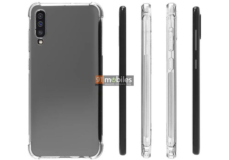 Galaxy A70 lộ diện với 3 camera sau, vân tay dưới màn hình, pin khủng