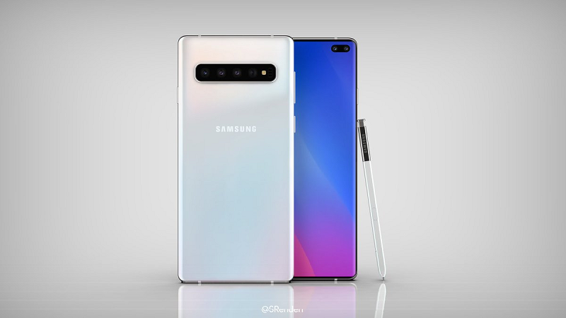 Hình ảnh Galaxy Note 10 tiếp tục lộ diện: Bút S-Pen mới, 4 camera